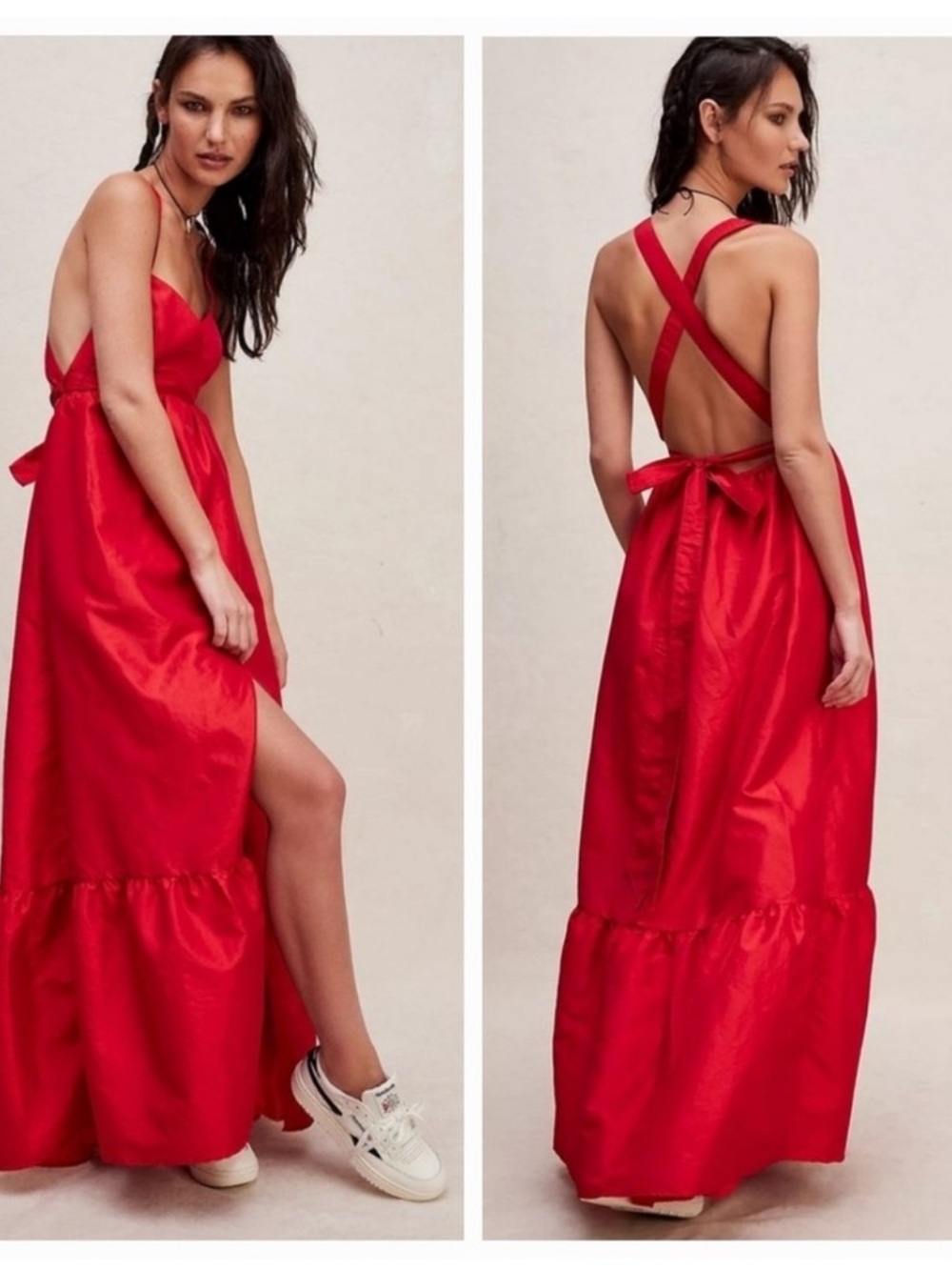 FREE PEOPLE 'Isabel' Maxi Dress in Fiery Red